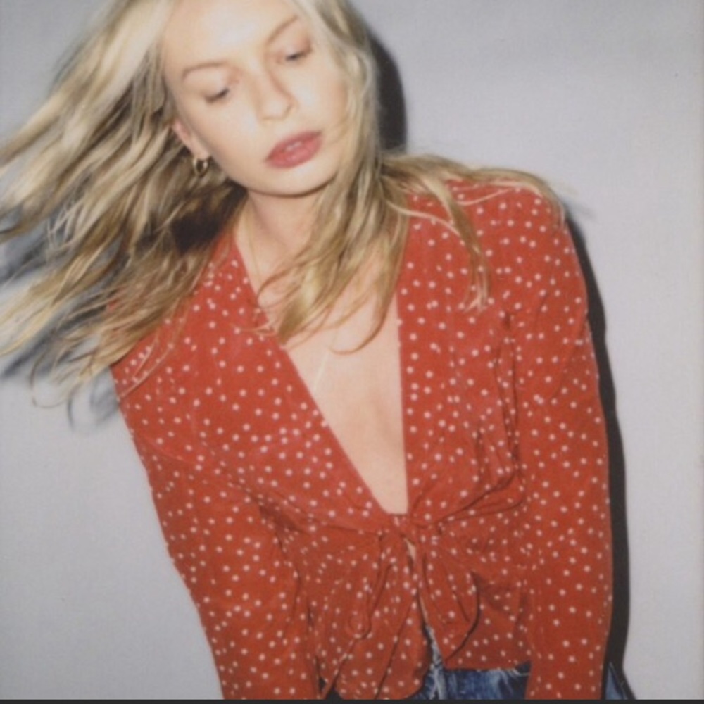 Realisation Par Bianca top in red star print